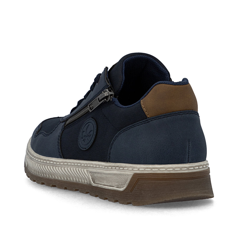 Baskets décontractées pour homme à lacets et fermeture éclair latérale