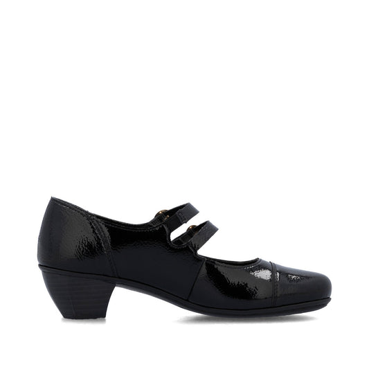 Escarpins à petits talons en cuir verni pour femmes
