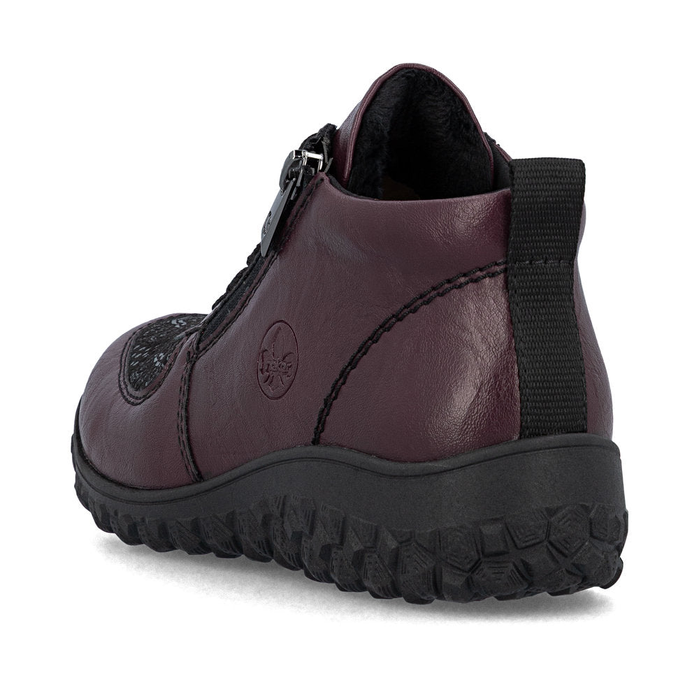 Bottines à lacets larges pour femmes avec fermeture éclair latérale