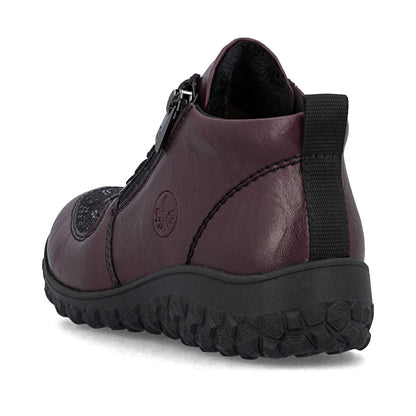 Bottines à lacets larges pour femmes avec fermeture éclair latérale